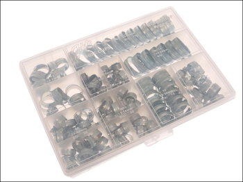 Workshop Pack 143 Assorted Hose Clips (Mild Steel)