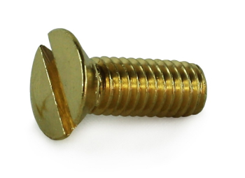 MACHINE SCREW CSK SLOT BRASS S/COL M4 X 20